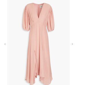 Elegant Riven 100% Silk Pleated Midi Dress from TOVE
